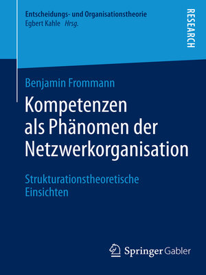cover image of Kompetenzen als Phänomen der Netzwerkorganisation